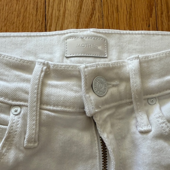 MOTHER sz 24 The Mid Rise Dazzler White Denim Pants The Fairest of them All - Picture 6 of 14